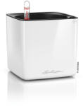 Lechuza CUBE Glossy Triple - white high gloss műanyag tripla kaspó 14 cm