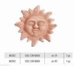 Terrecotte Italiane Sole Con Raggi 30 cm agyag növénytartó