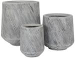 NDT Crosby 02G grey set of 3 kerámia növénytartó szett