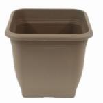  Műanyag négyszögletes virágcserép (sima falú) taupe színben, 48 cm