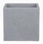Scheurich 240/40 C-Cube Stony Grey műanyag kocka kaspó 40 cm