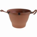  Függesztett műanyag cserép terrakotta színben, 25 cm