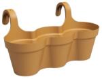 Artevasi CAPRI BALCONY TRIPLE 54 cm HONEY YELLOW műanyag növénytartó