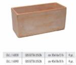 Terrecotte Italiane Cassetta Liscia Galestro 40X18X18 cm agyag növénytartó