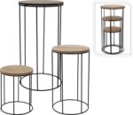  Növénytartó polcszett fémből és fából