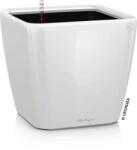 Lechuza QUADRO Premium 43 cm LS műanyag növénytartó kivehető belsővel white high gloss