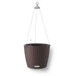 Lechuza NIDO Cottage 28 cm műanyag felakasztható kaspó mocha