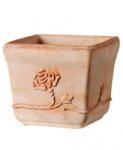 Deroma Quadro Fiora Terrakotta 25 cm agyag növénytartó