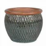 NDT Dortmund 2-03Ma Misty Green Set Of 3 kerámia növénytartó szett