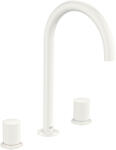 Roca Nu L kétgombos álló mosdó csaptelep ívelt kifolyóval, fényes fehér A5A3E3FP30 (A5A3E3FP30)