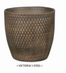 NDT Victoria 1-01DG brown/gold 14 cm kerámia növénytartó