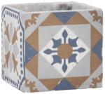  Mediterrán kerámia virágcserép, 13x13cm