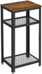 VASBÚTOR Nappali oldalasztal, éjjeliszekrény 2 hálós polccal, rusztikus barna