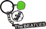 The Beatles Text Logo Drop T Drum & Apple Charms Breloc (BEATKEY21)