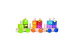 Hape Дървен комплект Hape - Разноцветно влакче с кубчета (H0417)