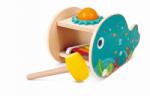 Hape Дървена играчка Hape - Музикална пейка с чук, Кит (H0491)