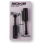 SOKE Roller csapszeg szett, SOKE P1, fekete, 2 db, 2 cm átmérő, 6 cm hossz, szerelőkulcsokkal, SOKE villákkal és deckekkel kompatibilis (TE1681)