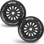 SOKE Roller kerék szett, SOKE, 10 cm, fekete, 2 db, ABEC-9 csapágy, 88A keménység, alumínium + PU, 0, 8 cm tengely (TE1680)