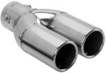 LAMPA TS-77 duppla acél kipufogóvég - króm - 37-60mm/215mm hosszú