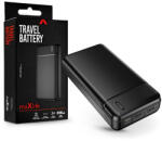 Maxlife Univerzális Hordozható, Asztali Akkumulátor Töltő-Maxlife MXPB-01 Power Bank-2xUSB + MicroUSB + Type-C-20000 mAh-Fekete