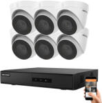 Hikvision 6 dome biztonsági kamerás IP kamera rendszer 4MP