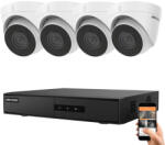 Hikvision 4 dome biztonsági kamerás IP kamera rendszer 4MP