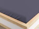  Cearsaf cu elastic din microfibra gri inchis 90 x 200 cm