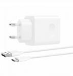 Huawei CP404B hálózati töltőadapter, töltőfej, 22.5W, 2.25A, 1 x USB-A + USB-C töltőkábel, adatkábel, fehér