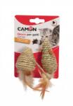Camon AG0108 Hínárszálból szőtt egér, tollal és csörgővel 5-7, 5 cm