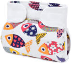 T-TOMI Ortopédiai pamut terpeszpelenka, vidám halacskák (3kg-ig)