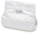 T-TOMI Ortopédiai pamut terpeszpelenka, szürke pöttyök (3kg-ig)