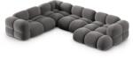 Cosmopolitan Design Coltar in forma de U Loretto cu tapiterie din catifea (COS_UL_120_F1_LORETTO6)