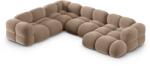 Cosmopolitan Design Coltar in forma de U Loretto cu tapiterie din catifea (COS_UL_120_F1_LORETTO2)