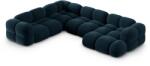 Cosmopolitan Design Coltar in forma de U Loretto cu tapiterie din catifea (COS_UL_120_F1_LORETTO5)