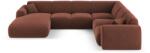 Cosmopolitan Design Coltar in forma de U Nolio cu tapiterie din catifea (COS_UR_184_F1_NOLIO4)