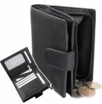 Koruma Pénztárca Férfi Bőr Rfid kártyavédő Block cipzáras zseb Koruma (SM-906GBL)