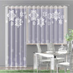 Wisan Jacquard kész függöny Reja 150x250cm fehér karácsonyi (5907613877980)