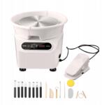 Vevor Fazekaskerék 25CM 350W Pedállal és LCD érintőképernyővel Fehér (ZQLPJXS1)