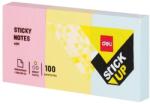 Deli Notes autoadeziv 38x51 mm, 3 x 100 buc/set, DELI Pastel (DLEA01103)