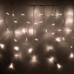 Somogyi Elektronic KSFW200WW sorolható fényfüggöny, 4 méter, 200db melegfehér LED, fehér vezeték, kül- és beltéri (KSFW200WW) - mentornet