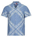 Tommy Hilfiger Rövid ujjú ingek TJM REG AOP SS SHIRT EXT Kék EU M