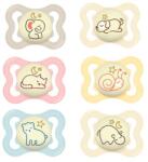 MAM Játszócumi Supreme Night, Világítós, dupla, megújult! szilikon lapított (méret: 1) 0+ hó (2 db/cs)