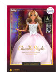 Mamido Păpușa Anlily Classic în rochie alb-roz 29 cm (MT1146) Papusa