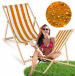 Allbag Napernyő Ágy Narancssárga Csíkos Öko Napágy Bükkfából, Összecsukható (PAK3674)