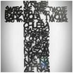 Wisan Modern kép nappali étkezőbe Parancsolatok Keresztje sötét tölgy 40x20cm (AWCUS006Y)