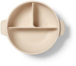 Babyono háromrészes szilikon tányér tapadókoronggal és fedéllel - bézs (104576)