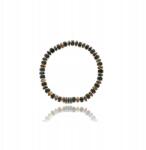  Yves férfi karkötő természetes kövekből, barna Ajándék (AWYBM998)