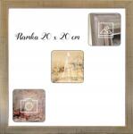 Marek & Darek Kész képkeret, állítható vagy akasztható, 20x20 cm, fa, ezüst, pezsgőszín (5904996596958)