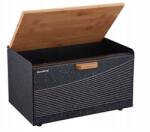 Klausberg Egyrészes kenyértartó Klausberg 2 Side Open Fekete Márvány Fa (KB-7464)