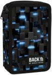 DERFORM Penar băieți cu două compartimente, echipat cu rechizite, BackUp, model Grafit Penar
